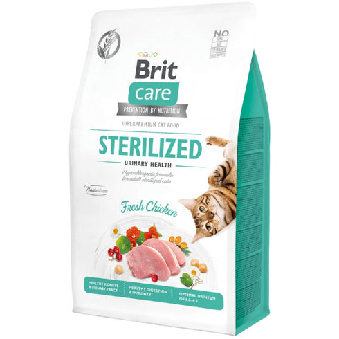 Hrana uscata pentru pisici Brit Care Cat Grain Free Sterilized Urinary Health 400g